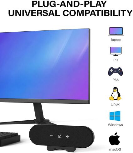 Computer Speakers for Desktop PC,USB-C Monitor Speakers with Touch Control in Kuwait