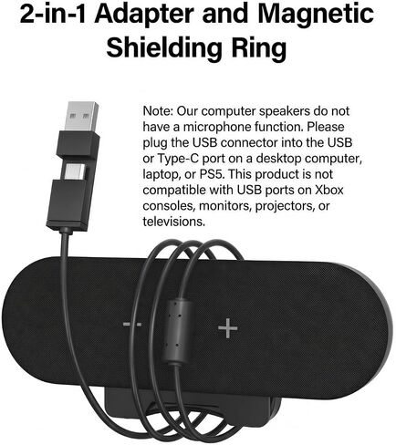 Computer Speakers for Desktop PC,USB-C Monitor Speakers with Touch Control in Kuwait