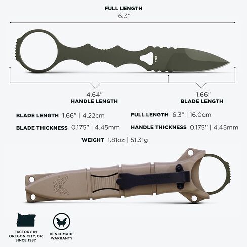 سكين تكتيكي صغير SOCP خنجر Benchmade، شفرة فولاذية 440C (177GN) in Kuwait