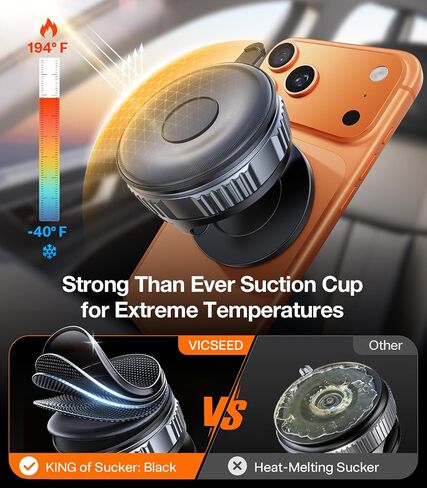 VICSEED for MagSafe Car Mount [أقوى شفط 98 رطل، لن ينكسر in Kuwait