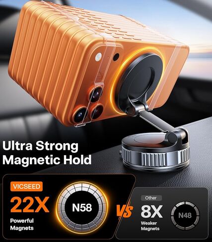 VICSEED for MagSafe Car Mount [أقوى شفط 98 رطل، لن ينكسر in Kuwait
