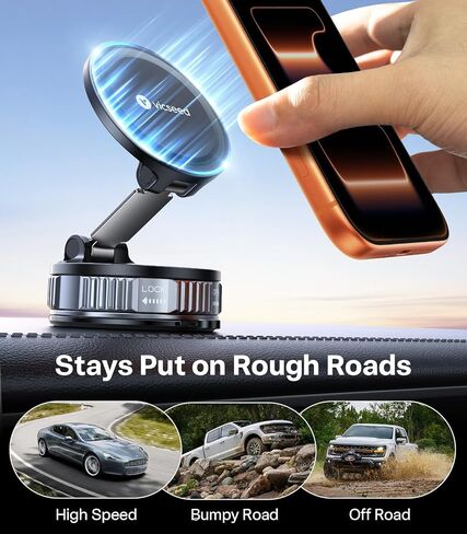 VICSEED for MagSafe Car Mount [أقوى شفط 98 رطل، لن ينكسر in Kuwait