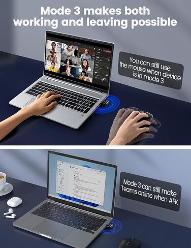 Meatanty 2Pcs Metal Tiny Mouse Jiggler, USB Mouse Mover Undetectable, Automatic Shaker with Separate Mode and ON/Off Buttons, Mouse Moving Device Screen, Wiggler Giggler Keep Computer/PC/Laptop Awake in Saudi Arabia