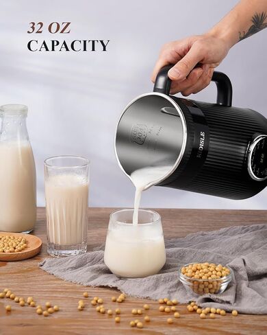 KIDISLE 32oz Automatic Nut Milk Maker Machine, Self-Cleaning & Delay Start in Saudi Arabia