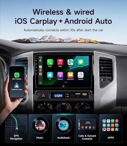 Car Radio Stereo for Toyota Tacoma 2005-2011, Wireless CarPlay Android Auto in Saudi Arabia