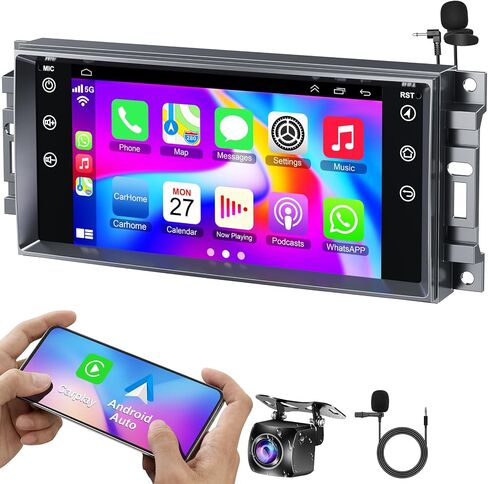 (8 النواة + 64 جيجابايت) راديو سيارة بشاشة تعمل باللمس 9 بوصة QLED لسيارة Toyota Highlander 2008-2013 مع Carplay وAndroid Auto، Android 15 Highlander Stereo يدعم البلوتوث، WiFi، GPS، راديو FM، كاميرا احتياطية وSWC in Kuwait