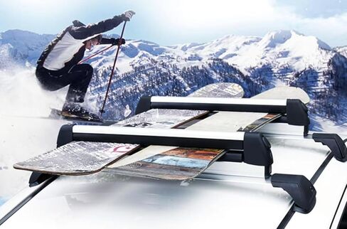 2 PCS High-end Car Roof Snowboard Rack for Jaguar XJL 2010 2011 2012 2013 2014 2015 2016 2017 2018 2019, Winter Automotive Ski Rack, 2025 New Vehicle Roof Ski Holder in Saudi Arabia