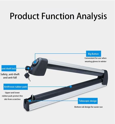 2 PCS High-end Car Roof Snowboard Rack for Jaguar XJL 2010 2011 2012 2013 2014 2015 2016 2017 2018 2019, Winter Automotive Ski Rack, 2025 New Vehicle Roof Ski Holder in Saudi Arabia