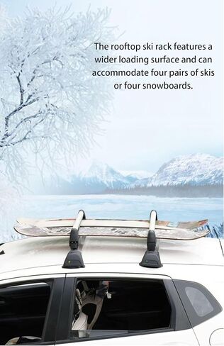 2 PCS High-end Car Roof Snowboard Rack for Jaguar XJL 2010 2011 2012 2013 2014 2015 2016 2017 2018 2019, Winter Automotive Ski Rack, 2025 New Vehicle Roof Ski Holder in Saudi Arabia