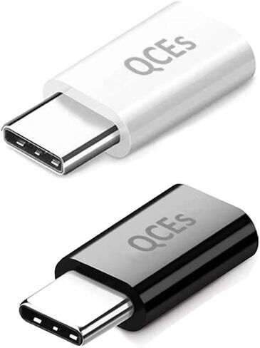 QCEs Micro USB to USB C Adapter 4Pack, Micro USB Female to USB-C Male OTG Adapter Fast Charging Compatible with iPhone 15 Pro Plus, Samsung Galaxy, Type-C Phones, Tablets in Kuwait