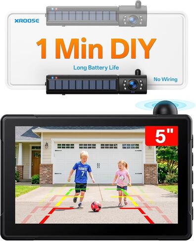 Solar Wireless Backup Camera with 1080P Monitor 1Min Easy Install in Saudi Arabia