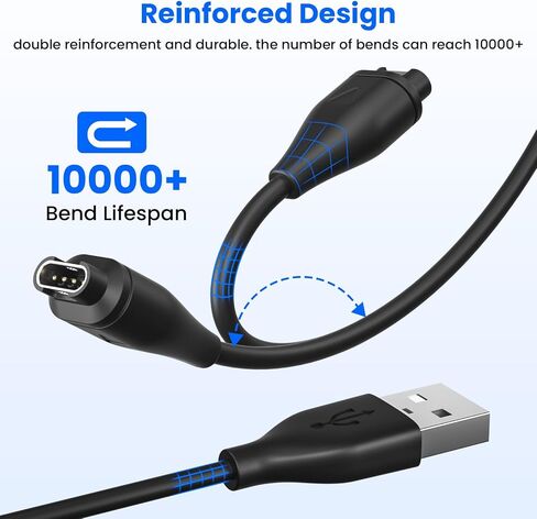 2Pack for Garmin Watch Charger Cable with Dual USB-A Ports Wall Charger in Kuwait