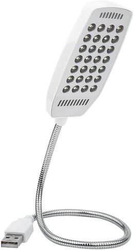 Flexible Gooseneck Mini Lamp with 28 LEDs and Switch for Laptop, Desktop PC, Computer Keyboard, Travel Use and Portable Reading Lighting(White) in Saudi Arabia