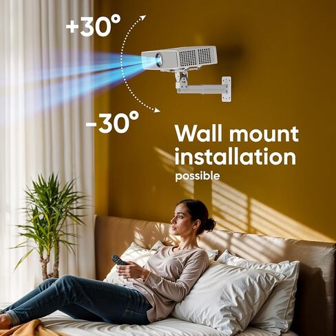 ONKRON Projector Ceiling Mount, max 22 lbs, Universal Bracket, White in Kuwait