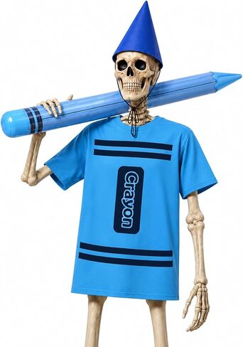 MiniInflat 12 ft Skeleton Back to School Outfit,Composition Book,Black in Saudi Arabia
