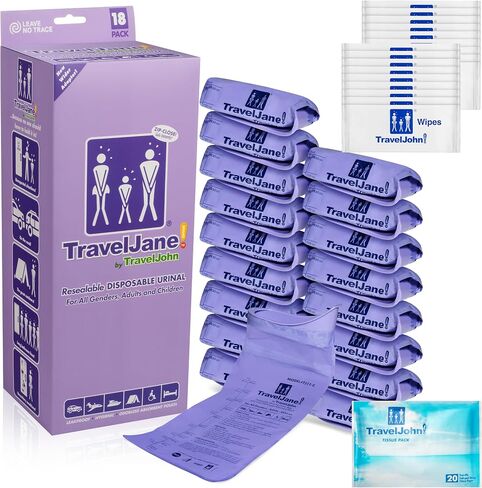 TravelJane Resealable Disposable Urinal Bags – Leakproof – (TJ1T-C) in Saudi Arabia