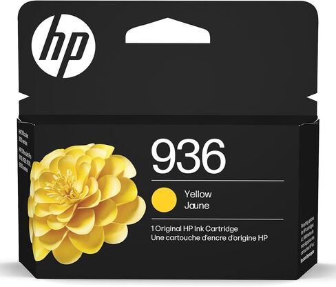 HP 936 Yellow Ink Cartridge | Works with OfficeJet 9120, Pro 9110, 9120, 9130, Wide Format 9730 Series | Eligible for Instant Ink | 4S6V1LN | Packaging May Vary in Kuwait