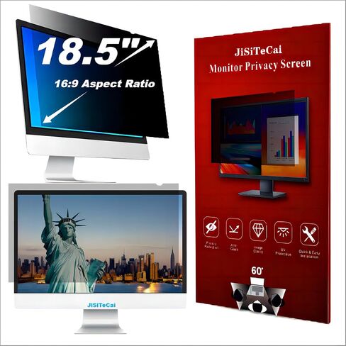 18.5" Computer Privacy Screen Filter 16:09 Widescreen Monitor - Premium Anti-glare Screen Cover - Scratch Resistant - UV and Blue Light Screen Protector in Saudi Arabia