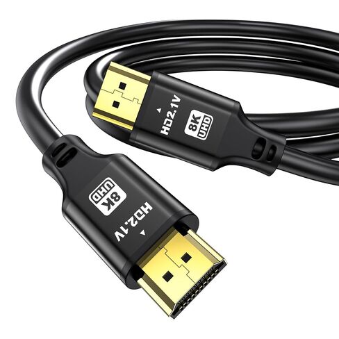 3.3FT Short Hdmi Cable, 8K@60Hz 4K@120Hz, 48Gbps Ultra High Speed Hdmi 2.1 Cord with Gold-Plated Connectors, Aluminum Shell, for Monitor, Laptop, TV, soundbar, PS5, Gaming Console(Black) in Saudi Arabia