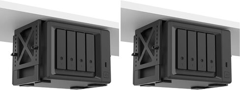 Monzlteck Adjustable Under Desk PC or NAS Mount Bracket Holder，Compatible with Desktop NAS(Network Attached Storage),CPU,UPS,Small Form Factor Desktop Tower.Xbox Series x,OptiPlex7000/7010 in Saudi Arabia