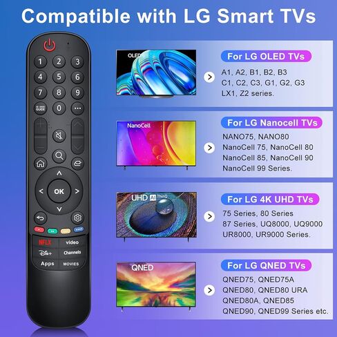 Universal for LG Smart TV OLED QNED UHD NanoCell Webos 4K 8K Magic Remote Control Replacement, 1 Year Warranty in Saudi Arabia