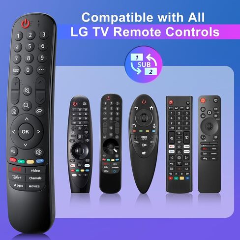 Universal for LG Smart TV OLED QNED UHD NanoCell Webos 4K 8K Magic Remote Control Replacement, 1 Year Warranty in Saudi Arabia