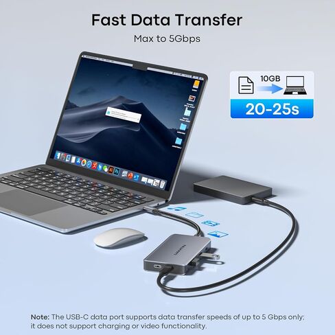 UANTIN Laptop Docking Station 3 Monitors, 8-in-1 USB C Dock with 2 HDMI, DP in Saudi Arabia