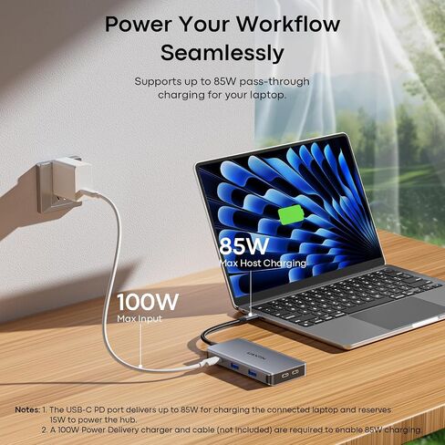 UANTIN Laptop Docking Station 3 Monitors, 8-in-1 USB C Dock with 2 HDMI, DP in Saudi Arabia