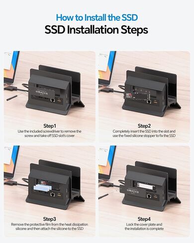 MacBook Docking Station Dual Monitor 4K@60Hz for MacBook Pro/Air M5/M4 in Saudi Arabia