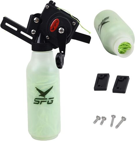 SPG Bowfishing Reel Archery Bottle Bow Fishing Reels Kits with 40M Fishing Rope Bow Mounted Attachment for Right Hand Compound Bow Recurve Bow Accessories in Saudi Arabia