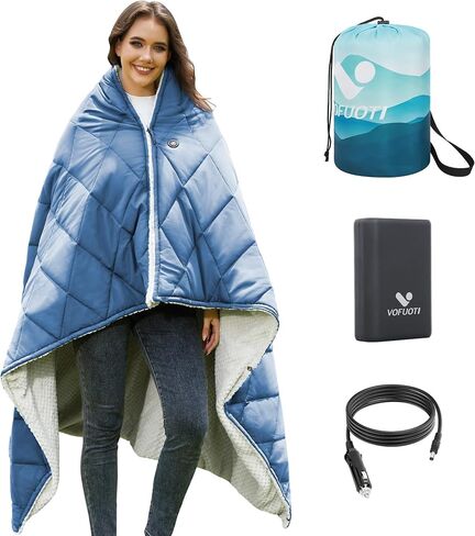Wearable Heated Blanket,12V Cordless 15000 mAh,3 Heating Set in Saudi Arabia
