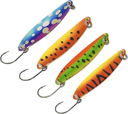 Fishing Lures for Saltwater/Freshwater, Metal Trout Lures for Bass Walleye Pike, 5g Fishing Spoon with Single Hook in Saudi Arabia