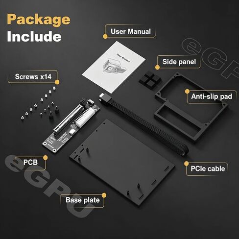 OCuLink eGPU Dock, PCIe 4.0 x4 64Gbps, ATX External GPU Enclosure in Saudi Arabia
