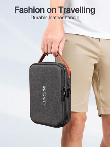 Luxtude Electronics Organizer Travel Case, Portable Tech Bag for Working/Travelling, Sturdy Hard Shell Zipper Cases for Charger/Mouse/Hard Drive, Case Only in Kuwait