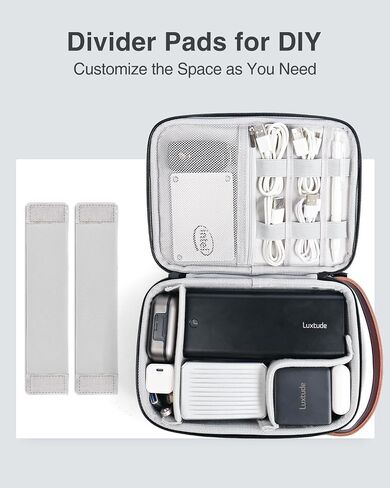 Luxtude Electronics Organizer Travel Case, Portable Tech Bag for Working/Travelling, Sturdy Hard Shell Zipper Cases for Charger/Mouse/Hard Drive, Case Only in Kuwait