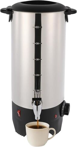 Commercial Coffee Urn 50-Cup Stainless Steel Coffee Maker with Faucet in Saudi Arabia