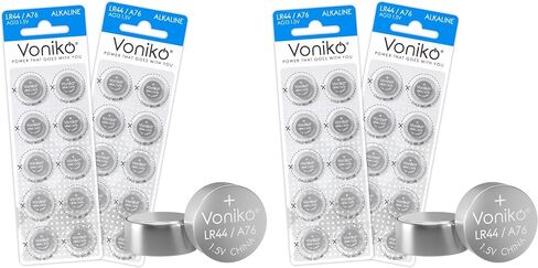 Voniko AG13 LR44 Batteries 20 Pack—[Ultra Power] Premium Alkaline 1.5 Volt LR44 Button Cell Battery for Toys & Electronic Devices in Saudi Arabia