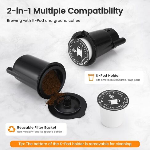 Single Serve Coffee Maker for K-Cup Pod & Ground, Hot & Iced Coffee Maker in Saudi Arabia