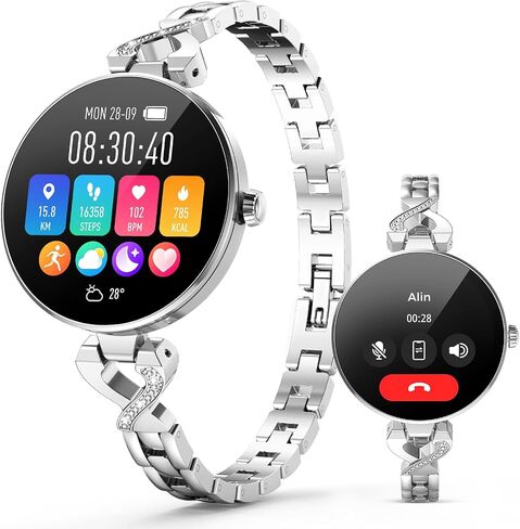 Smart Watches for Women, 1.04" AMOLED Screen, Answer/Make Call, iOS/Android in Kuwait