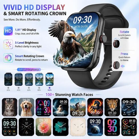 Smart Watch with Alexa Built-in,1.91"HD Fitness Tracker with Bluetooth Call in Saudi Arabia
