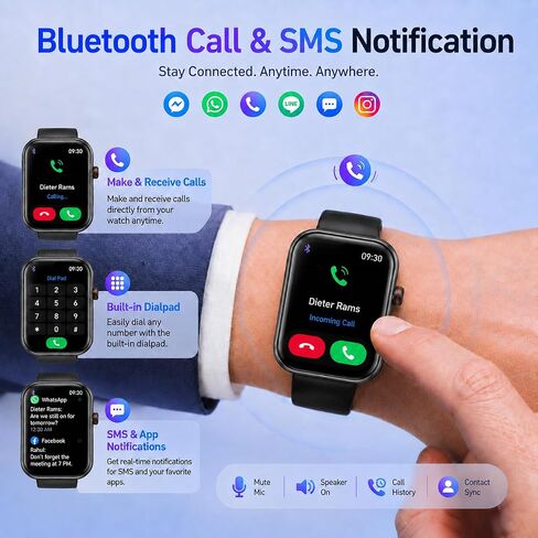 Smart Watch with Alexa Built-in,1.91"HD Fitness Tracker with Bluetooth Call in Saudi Arabia