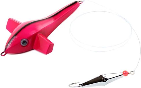 Clarkspoon Bird Teaser Kit with Trolling Spoon for Nearshore Fishing Spanish Mackerel Bluefish (Pink w/Size 0 Chrome Spoon) in Saudi Arabia