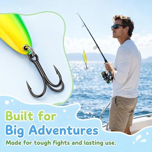 Spoon Lures, Spoon Fishing Lures, Fishing Spoons, 5-Piece Zinc Alloy Metal Spoons for Shallow Creek Finesse Fishing, Deep Reservoir Casting, Murky Water Conditions and Multi-Species Hunting in Saudi Arabia