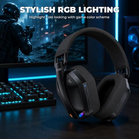 QRD A55 Wireless Gaming Headset for PS5, PS4, Switch, Xbox,PC in Kuwait