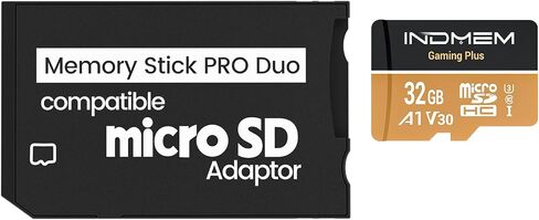 Memory Stick PRO Duo Adapter with 32GB Micro SD Card, Micro SD/SDHC/SDXC to Memory Stick PRO Duo MagicGate Card Compatible with PSP 1000/2000/3000/Cybershot Camera & Handycam,Cell Phone in Saudi Arabia