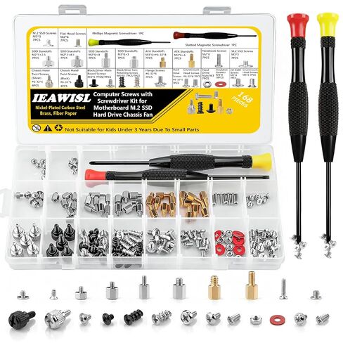 168PCS Computer Screws Standoffs, for Motherboard, Laptop, M.2 SSD in Saudi Arabia
