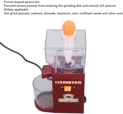 aqxreight Peanut Butter Machine, Electric Grinder Nut Butter Maker for Peanuts Almonds Cashews Hazelnuts Sesame Sauce Mill with Anti Slip Silicone Base Easy Clean Design in Kuwait
