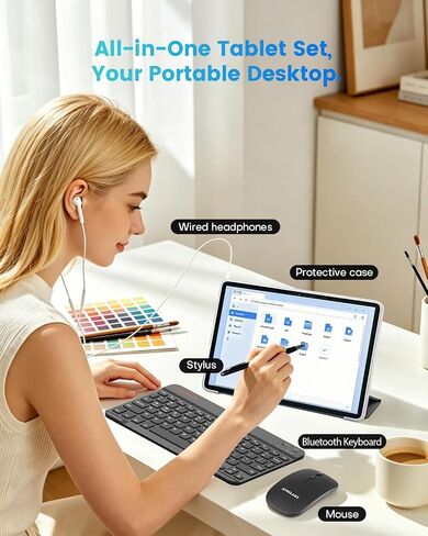 TECLAST 10.1" P33 Android 2-in-1 Tablet Bundle with Keyboard Mouse Case in Kuwait