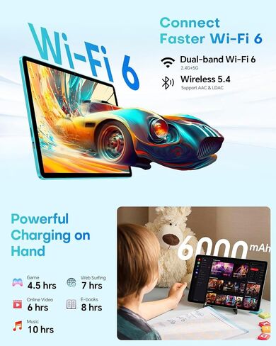 TECLAST 10.1" P33 Android 2-in-1 Tablet Bundle with Keyboard Mouse Case in Kuwait