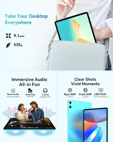 TECLAST 10.1" P33 Android 2-in-1 Tablet Bundle with Keyboard Mouse Case in Kuwait